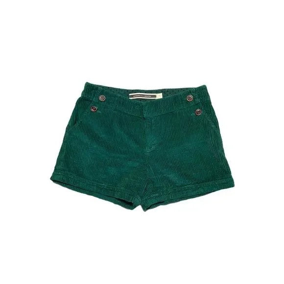 Green Corduroy Shorts