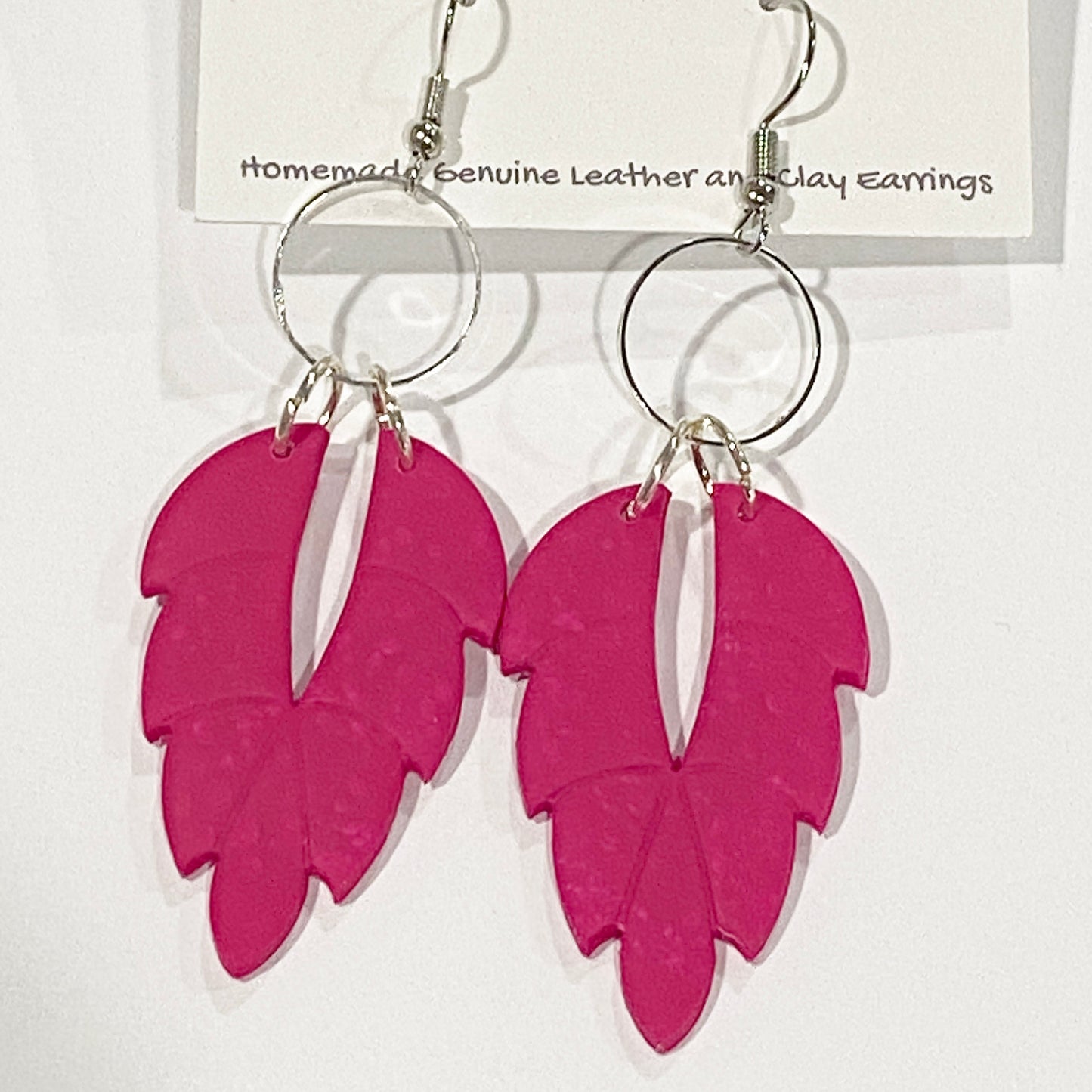 Fuchsia Clay Earrings