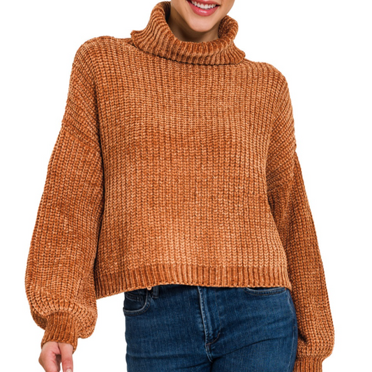 Turtleneck Chenille Sweater