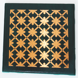Green Tile w/ Gold Pattern