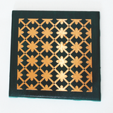 Green Tile w/ Gold Pattern